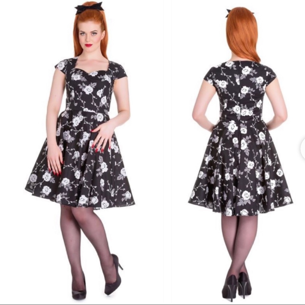 Hell Bunny Vixen Rose Dress Size M